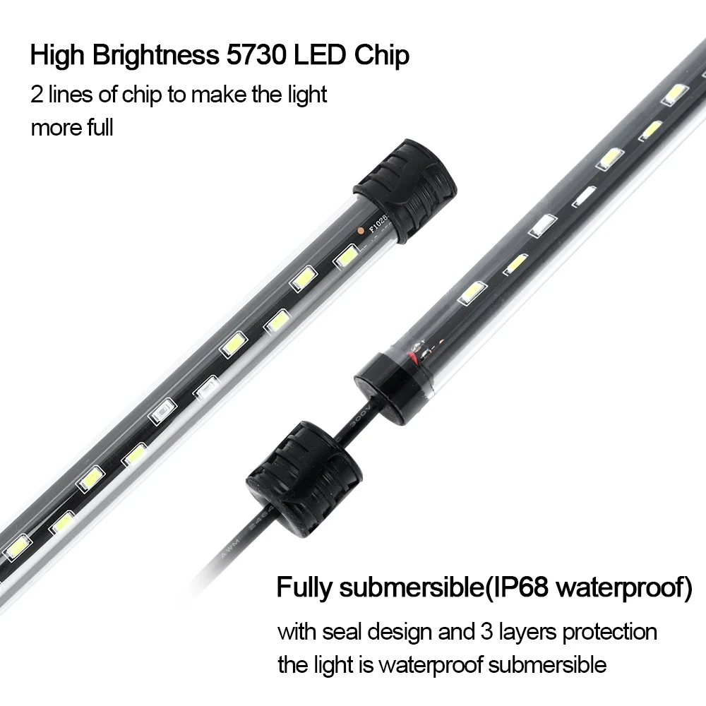 58cm luz de aquário led planta - Marine Aquarium Lamp avaliação e preço