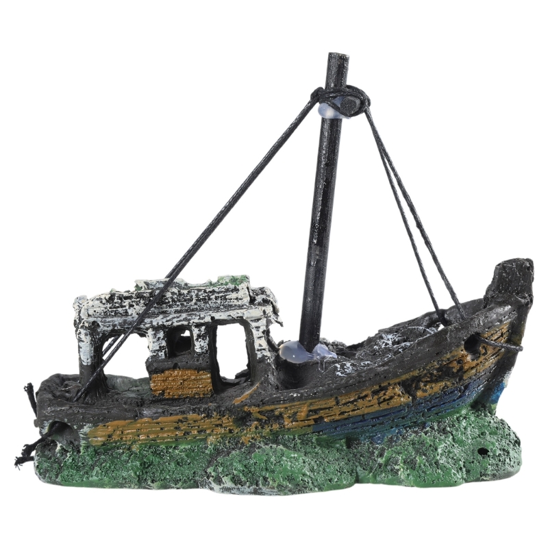 Decoração de navio afundado pa - Aquarium Marina avaliação e preço